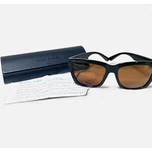 Joe's Jeans Unisex Polarized Black Sunglasses With Brown Lenses Case & Cloth